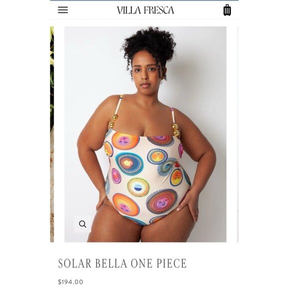 NWT Size 2X - Villa Fresca Solar Bella One-Piece Swimsuit - Picture 4 of 13